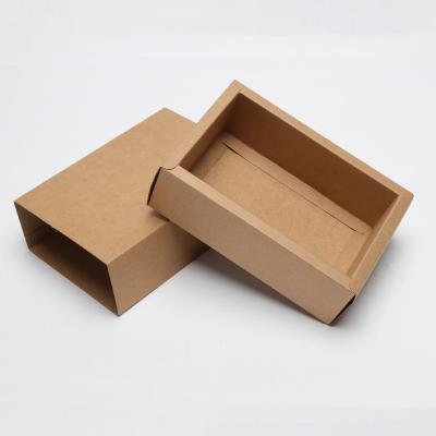 China Wholesale Spot Black Kraft Paper Drawer Flower Tea Gift Transparent Packaging Paper Box for sale