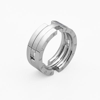 中国 Titanium Steel Male Ring Set Kissing Fish Creative Couple Deformable Dual-use Ring 販売のため