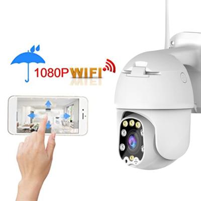 China Full HD 1080P WIFI Siren Full Color Night IR Cam PTZ Camera CCTV HD IP Camera Built-in Wireless Outdoor Home Security Surveillance for sale