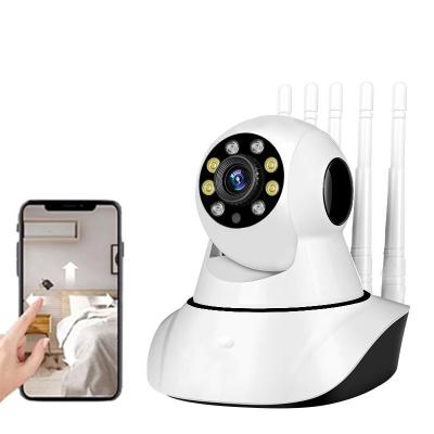 China HD Built-in WiFi Siren 1080p Smart Home Camera Auto Tracking Night Vision IP CCTV Two Way Audio Talking Wireless Camera for sale