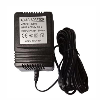 China Wholesale Video Doorbell Camera Factory Linear Transformer Power Supply AC to 230V AC Adapter to 18V 500mA Video Doorbell Power Adapter for sale