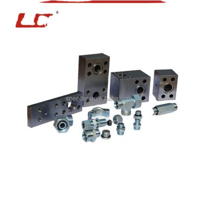 China Hydraulic Spare Parts GI Carbon Steel Circle Valve Block for sale