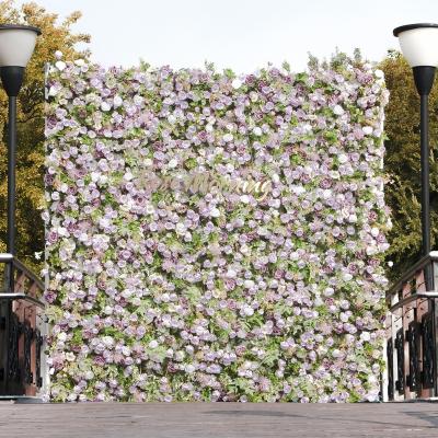 China Wedding Party Event High Quality Artificial Wedding Flower Wall Decorating Artificial Flower Wall Manufacturer for sale