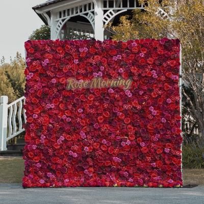 China Wedding Party Event High Quality Artificial Wedding Flower Wall Decorating Artificial Decorative Flower Wall Panel for sale