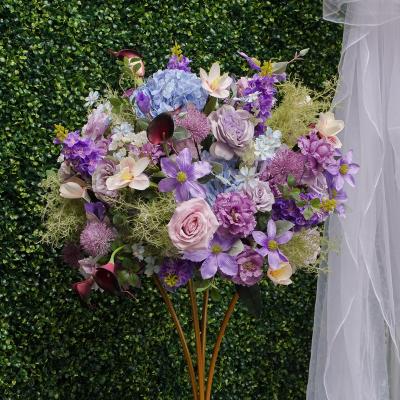 China Wedding Table Decoration Artificial Flower Arrangement Stand Decorative Flower Ball Centerpiece For Wedding Table for sale