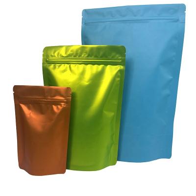 China Matte Color Aluminum Mylar Foil Doypack Zipper Pouch Moisture Proof Coffee Stand Up Pouch With Zipper Plastic Bag for sale