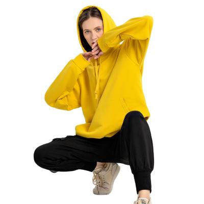 China Fashion Drop Shoulder 350 Gsm Candy Solid Color Breathable Oversized Heavy Thick Hoodie Men's Loose Hoodies For Men And Women for sale