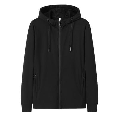 China Breathable DIY Men's Custom Sports Zipper Hoodie Outdoor Wear Men's Youth Loose Oversized Casual Black Hoodies Coat for sale