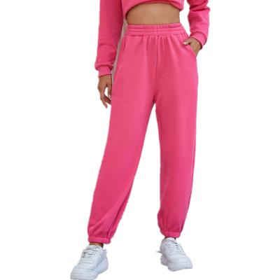 China Side Pocket Women Sweatpants Breathable Cotton Pants Women Loose Thick Joggers Trousers for sale