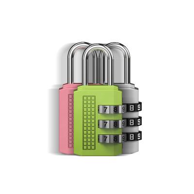 China Zinc Alloy Customization Travel Bag Luggage Combination Lock Professional Luggage Red Small 3 Digital Combination Code Lock Padlock for sale