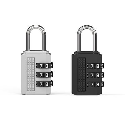 China Durable Heavy Duty Mechanical 3 Digit Combination Lock 01B Zinc Alloy Padlock for Locker Combination Lock for Safe Gym School Cabinet for sale