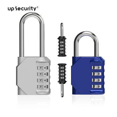 China Zinc Alloy Hot selling Heavy Duty 4 digit combination padlock High Security Password Padlock Zinc Alloy Pad Lock For Luggage for sale