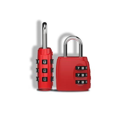 China Durable 2022 New 3 Digit Mini Combination Lock Padlocks for Luggage 29N-3D Zipper Combination Travel Padlock Gym Cabinet Code Padlock for sale