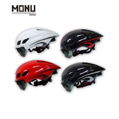 China Monu Ultralight Helmets 4 Colors PC+EPS Composite Material Safety Eye Protector Windproof Helmet With Movable Chin Bar Pad for sale