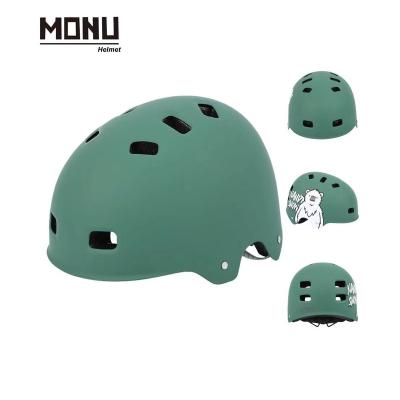 China Monu CE 2021 Stylish Hot Sale Amazon Skateboard/Recycling/Ride New Skateboard Ski Scooter Cycling Bicycle Helmet with 12 Vents for Adults Women Men for sale