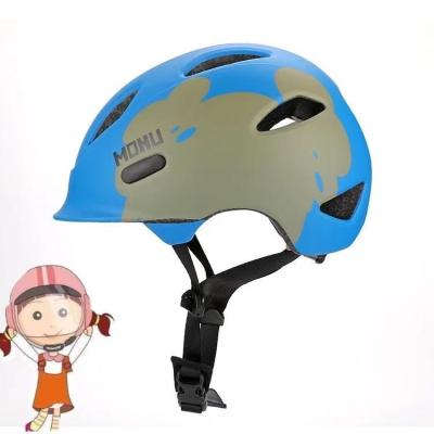 China Monu RTS Super Light Blue Hot Sales Safety Bike Helmet With System Adjustable Fit Children Kids Bike Helmet for sale