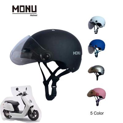 China Monu Visor CE ABS Shell ENV Helmet Composite Material E-Bike Electric Vehicle Foaming Cycling Helmet With Movable Chin Bar Pad for sale