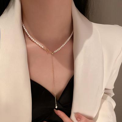 China New CLASSIC Fashionable Romantic Baroque Pearl Chain Freshwater Pearl Necklace for sale