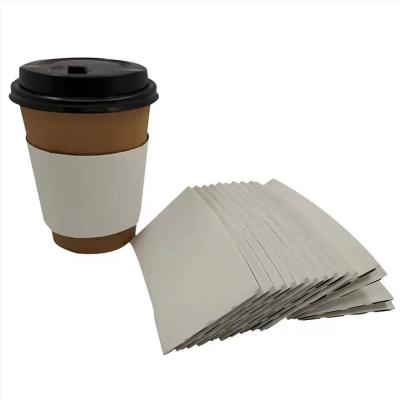 China Best Selling Disposable Custom Printing Paper Cup Sleeve Kraft Paper Sleeves For Paper Cup With Best Price for sale