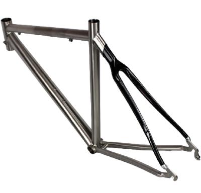 China Road Bikes Titanium And Ti Carbon Bike Frames Custom Ti Carbon Mixed Bike Frames Titanium Bike Frames 700C for sale