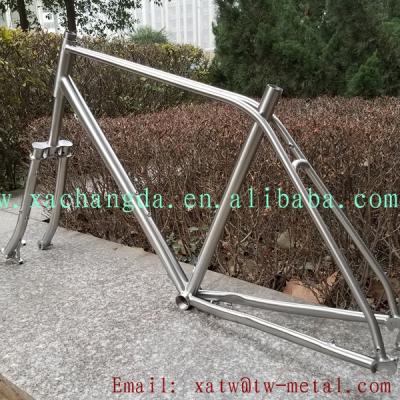 China New Design Cyclocross Mountain Bikes Titanium Bicycle Frame Titanium Bike Frame Custom for sale