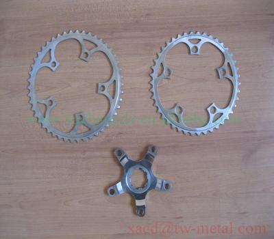 China BMX titanium spider and chain ring titanium crankset titanium bicycle chain ring and spider customized for sale