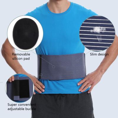 China RUNYI Comfortable Breathable Elastic Hernia Abdominal Belts for Men and Women Abdominal Support Binder with Compression Pad for sale