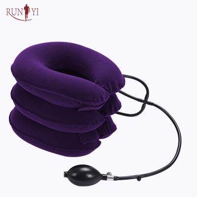 China RUNYI New Design Neck Traction Device Comfortable Inflatable Collar Brace Soft Neck Support Brace for sale