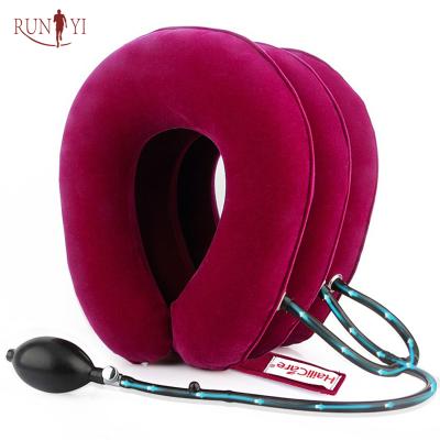 China RUNYI Comfortable Hot Selling Medical Air Collar Soft Inflatable Support Brace Cervical Neck for sale