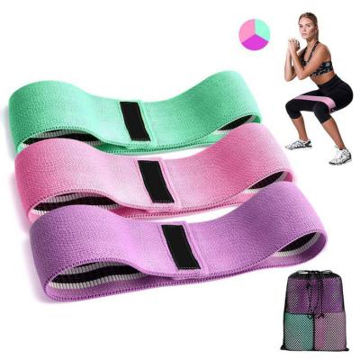 China Amazon Logo Elastic Booty Hip Fabric Resistance Bands Home Anti-Slip Hot Custom Gym Workout Fitness Yoga For Legs Strength Training Belt for sale