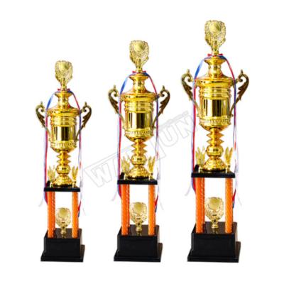 China Expensive Custom Made Sublimation Resin Cup Europe Large Trophy 40cm Football Sports Trophy for sale