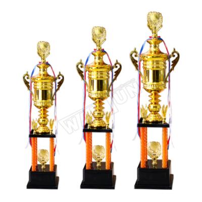 China Wholesale Custom Europe Large Super Zin Alloy Soccer Trophy Cup Soccer Trophy 1 PC Package for sale