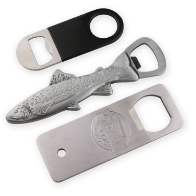 China Viable Custom PU Sublimation Stainless Steel Bottle Opener Metal Bar Metal Bar Flat Bottle Opener for sale