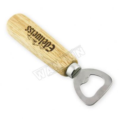 China Viable Custom High Quality Cheap Round Wooden Bottle Opener Magnet Wholesale Wooden Bootle Opener for sale