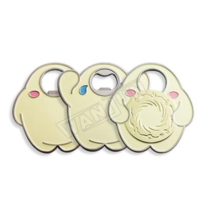 China Eco-Friendly Wholesale Custom Cute Bottle Opener Mascot Mascot Zinc Alloy Empty Fridge Magnet for sale