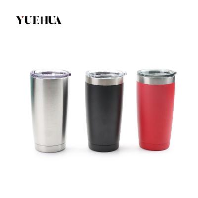 China Sustainable 20oz Double Wall Insulated 18/8 Stainless Steel Tumbler With Lid for sale