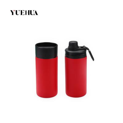 China Durable 480ml Metal Coffee Mug Double Wall Travel Straight Insulated Coffee Mug With Lid for sale