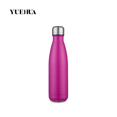 China Business High Quality Powder Coating Double Wall Stainless Steel Cola Bottle Shape Vacuum Flask for sale