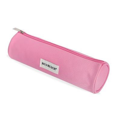 China Office School Stationery 900D Oxford Economical Waterproof Student Pink Cylinder Pen Bag for sale