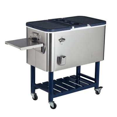 China Party Cooler 100QT Premium Sustainable Rolling Stainless Hot Sale for sale