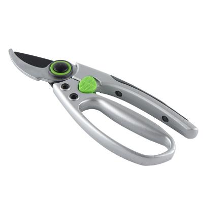 China ISO9001 Anti-Slip Silver Handle Portable Garden Scissors For Trimming Bypass for sale