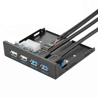 China Desktop Computer 3.5 Inch 4-Port USB 3.0 And Custom USB 2.0 Computer Case Front Panel for sale