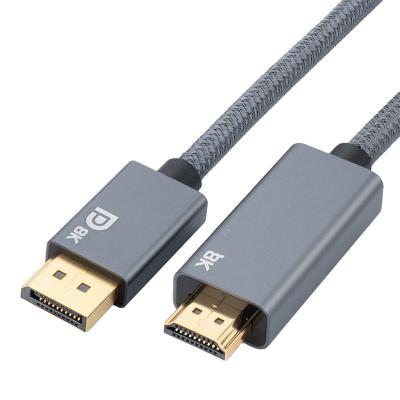 China COMPUTER ULT-Unite DisplayPort 1.4 to HD-MI 2.1 Cable Unidirectional 8K 30Hz DP to HD-MI 8K Cable for sale