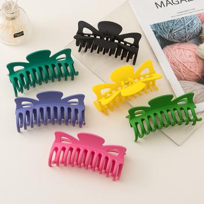 China Fashion 12cm Bow Claw Color Amazon Hair Clip Clip Big Frosted Jaw All-match Back Head Vertical Main Shark 12cm for sale