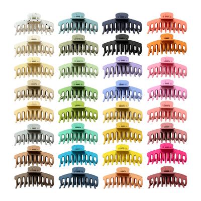 China New Candy Color Hair Accessories Wholesale Plastic Claw Hair Clips Matte Hair Claw Clips Nonslip Large For Thick Hair for sale