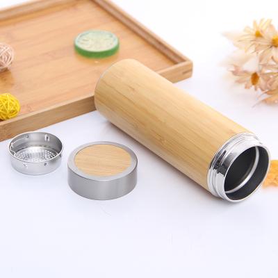 China Business Top Grade Eco - Friendly Bamboo Thermos Vacuum Flask With Filter for sale