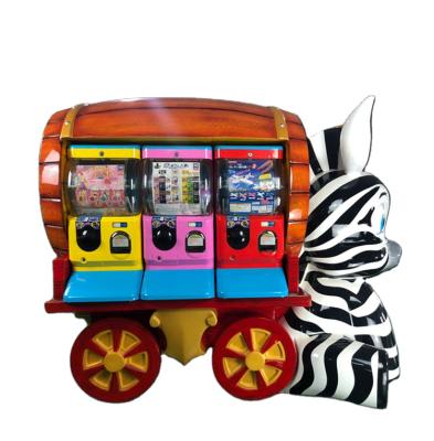 China Fiberglass Capsule Toy Vending Machine Toy Kiosk Zebra Toy Station for sale