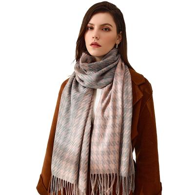 China Square High Quality Made In China Soft Thick Simple Luxury Knitted Acrylic Shawl Scarves For Women Mens for sale