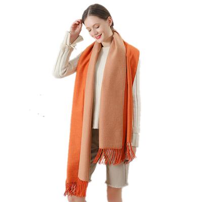 China Size 200x70cm Square Fashionable Women Winter Scarf 38%wool + 62%Pashmina Excellent For Ladies for sale