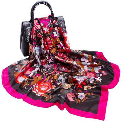 China Square Popular Digital printing wholesale polyester material scarves for women cutains 100% polyester for sale